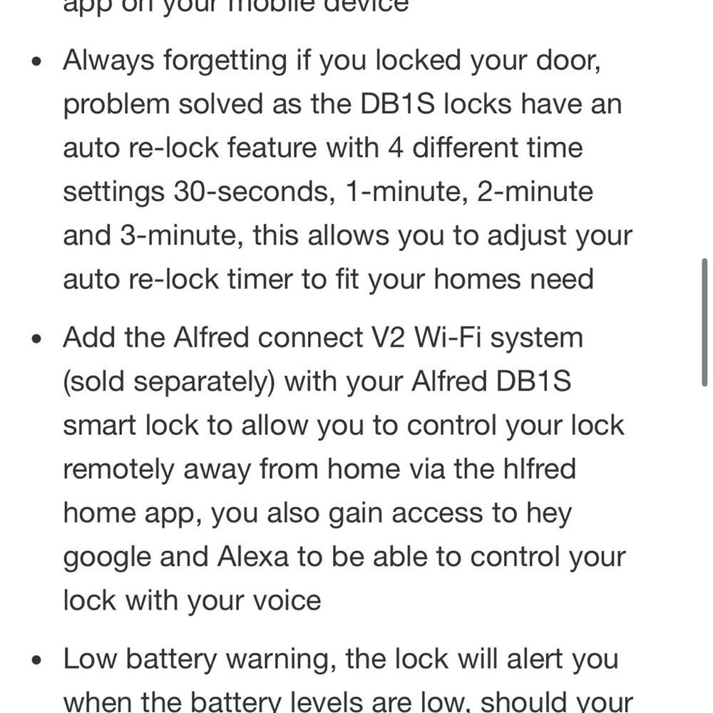 Alfred Touchscreen Smart Deadbolt - Picture 6 of 9